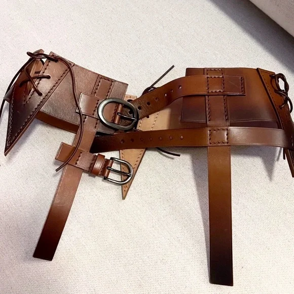 Authentic TOM FORD Rare RUNWAY Corset Strappy Brown Belt - Picture 2 of 14